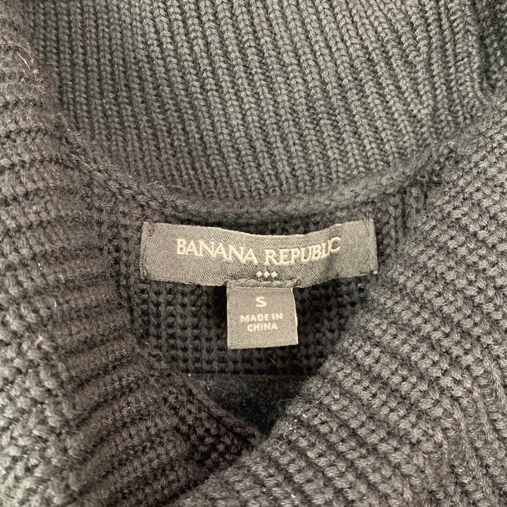 Banana Republic Factory Cowl Neck Sleeveless Tunic Sweater Black NEW! - Picture 7 of 8
